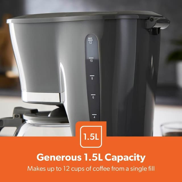 Detalle de GEEPAS 1.5L Filter Coffee Machine (800W) with Anti-Drip, Boil-Dry Protection & Auto Shut-Off