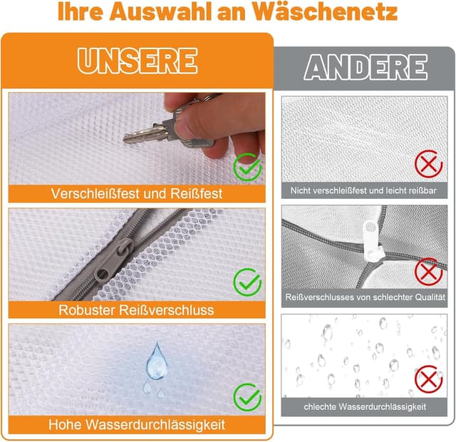 Thumbnail 6 de Dntorx Wäschenetz 6er Set mit Reißverschluss