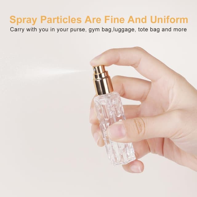 Detalle 2 de LOPHE flacons de parfum rechargeables rechargeables 4×10 ml avec pompes anti-fuites pour voyage