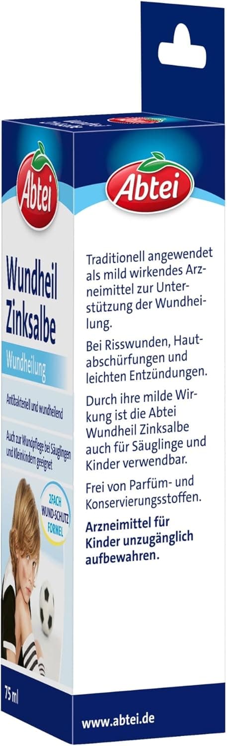 Thumbnail 6 de Abtei Wundheil Zinksalbe mit Zink zur Wundheilung, antibakteriell & entzündungshemmend – 75 ml