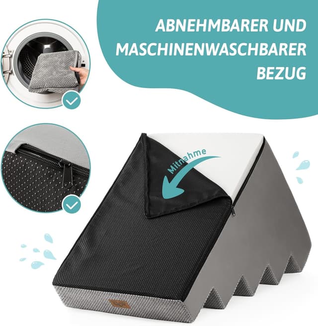 Thumbnail 5 de COZY KISS Hundetreppe 5 Stufen Grau 75x50x60 cm