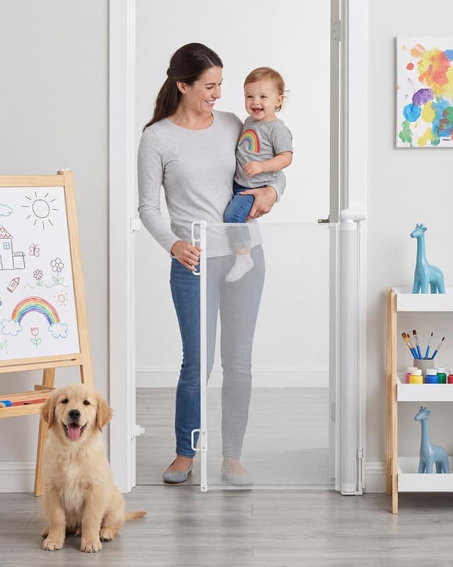 Detalle de Retractable Stair Gate 55" Mesh Barrier