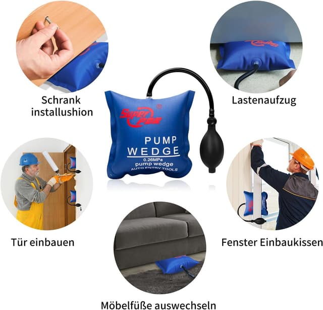 Detalle de PDR TOOLS 8-teiliger Montagekissen-Set (Luftkissenheber) bis 300 kg Traglast