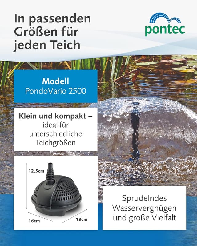 Thumbnail 4 de Pontec PondoVario 2500 Teichpumpe