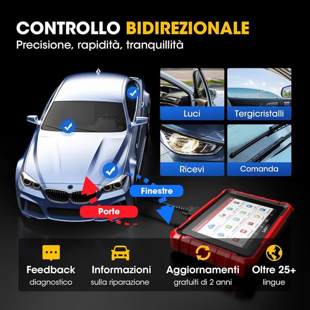 Detalle de LAUNCH X431 PROS ELITE Scanner Diagnostico OBD2 bidirezionale con 45+ servizi e codifica ECU