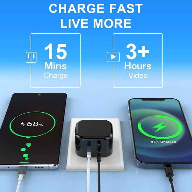Detalle de Samsung Fast Charger with USB-C Plug and 1m USB-C Cable (UK)