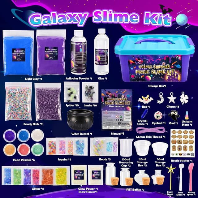 Thumbnail 5 de iKidiki Galaxy Slime Kit for Kids