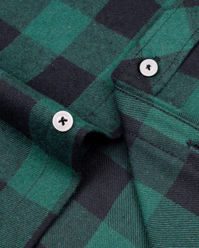 Detalle de siliteelon Herren Karo-Flanellhemd mit Brusttasche (Langarm, Regular Fit) aus Baumwolle