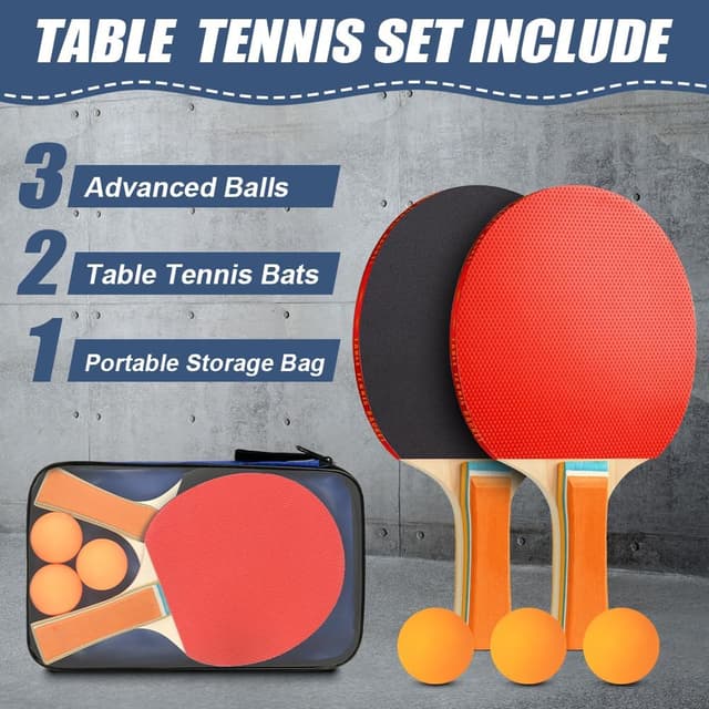 Thumbnail 2 de flintronic Raqueta de tenis de mesa Set portátil para (Ping Pong)