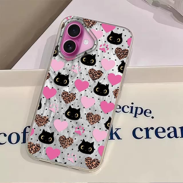 Thumbnail 6 de Tedyhulle Hülle für iPhone 16 (6,1") – dünnes TPU/PC Cover mit süßem Katzenmotiv