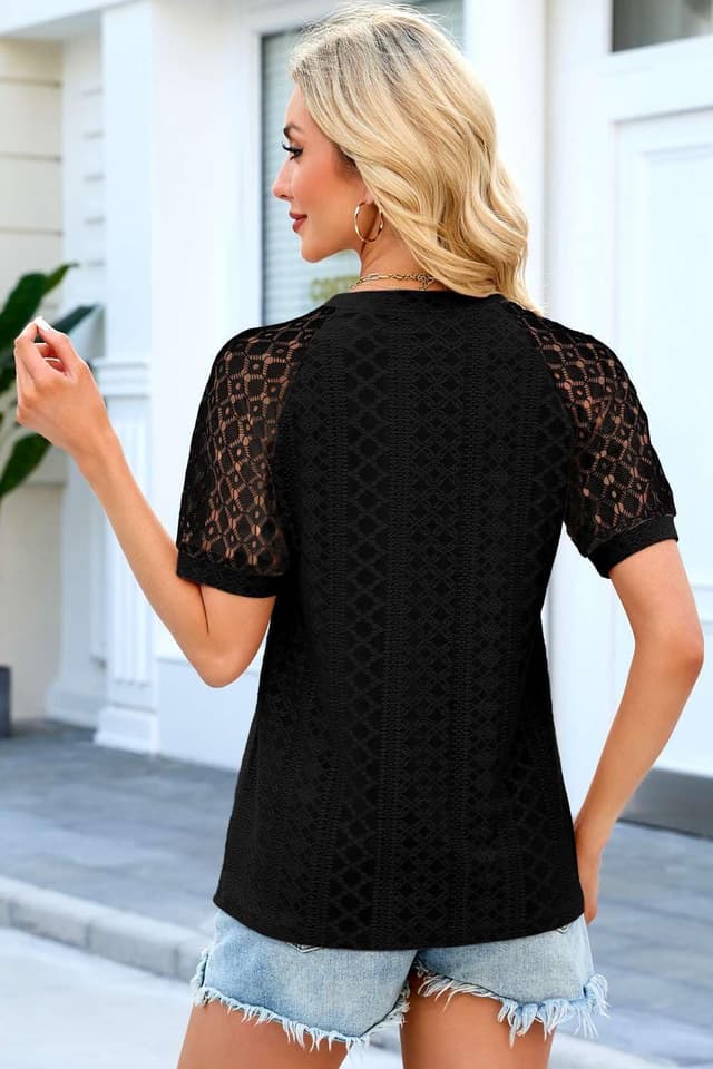 Detalle 2 de Spitzen Langarmbluse für Damen von Pawate