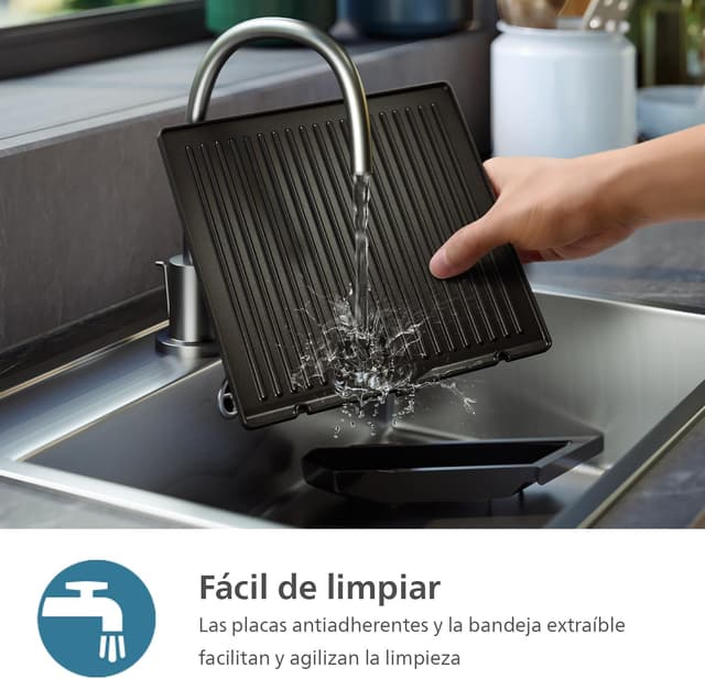 Thumbnail 7 de Philips HD6307/70 Grill de Contacto con Sonda y 8 Funciones 🍔