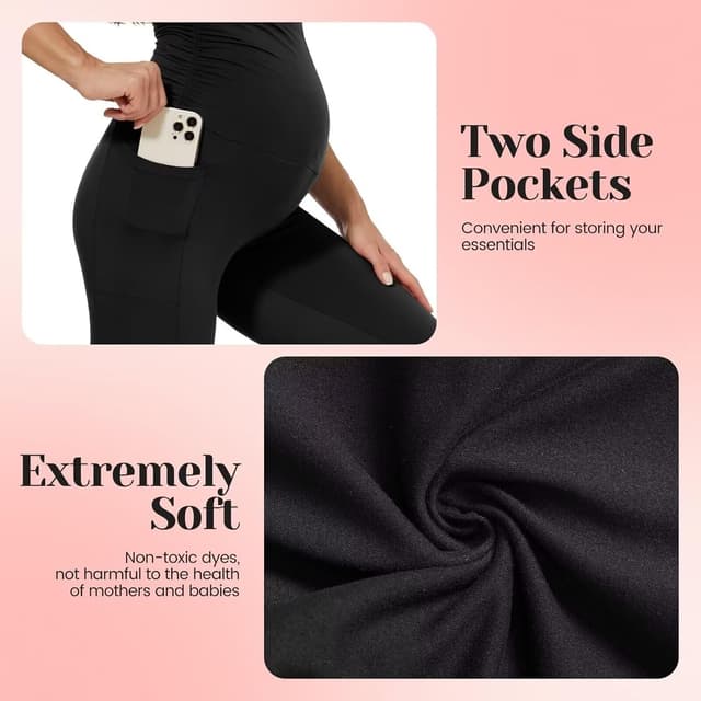 Thumbnail 2 de Maternity leggings with pockets for gym