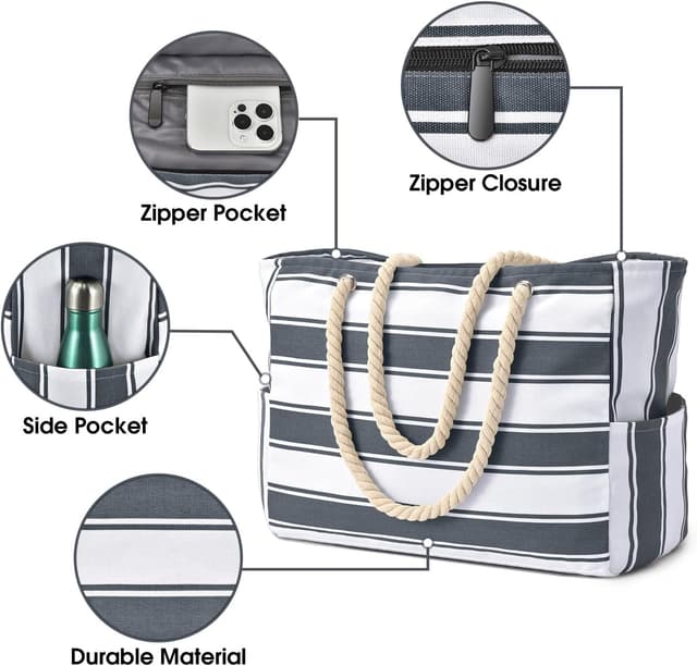 Detalle de oscaurt Beach Bag Large 53 x 37 x 18 cm