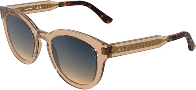 Detalle de Lacoste L6070s occhiali da sole donna con aste in metallo e logo dorato