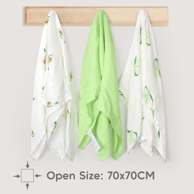 Detalle 2 de Maliton 6er-Pack Baby Spucktücher (Musselin) 70x70 cm – weich, saugfähig und atmungsaktiv