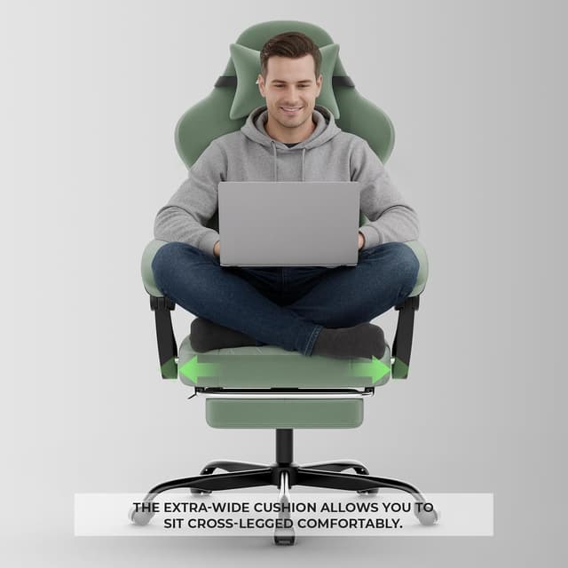 Detalle 2 de NIONIK Gaming Stuhl für Ergonomie grün