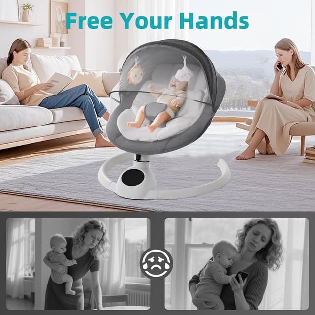 Thumbnail 6 de Electric Baby Swing Chair 20 lbs