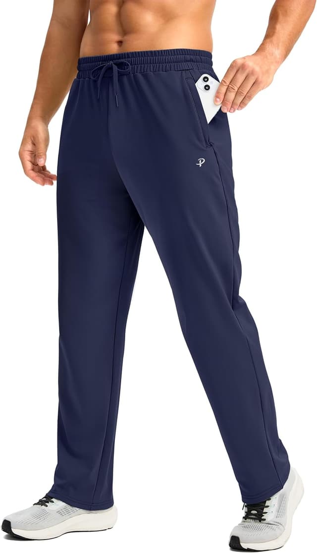 Thumbnail 6 de Pudolla Men's Fleece Lined Sweatpants with Zipper Pockets