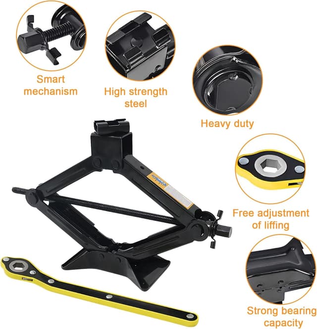 Thumbnail 3 de Car Jack Kit 2 Ton Heavy-Duty Scissor Jack