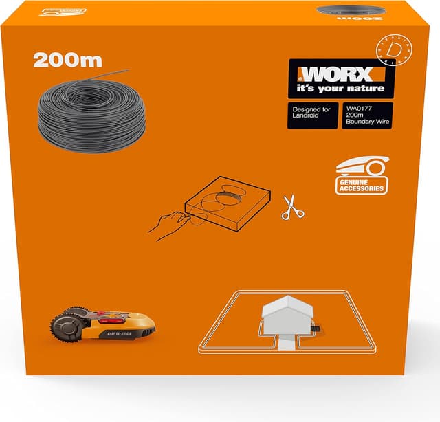 Detalle 2 de WORX WA0177 filo perimetrale da 200 m per robot rasaerba Landroid nero