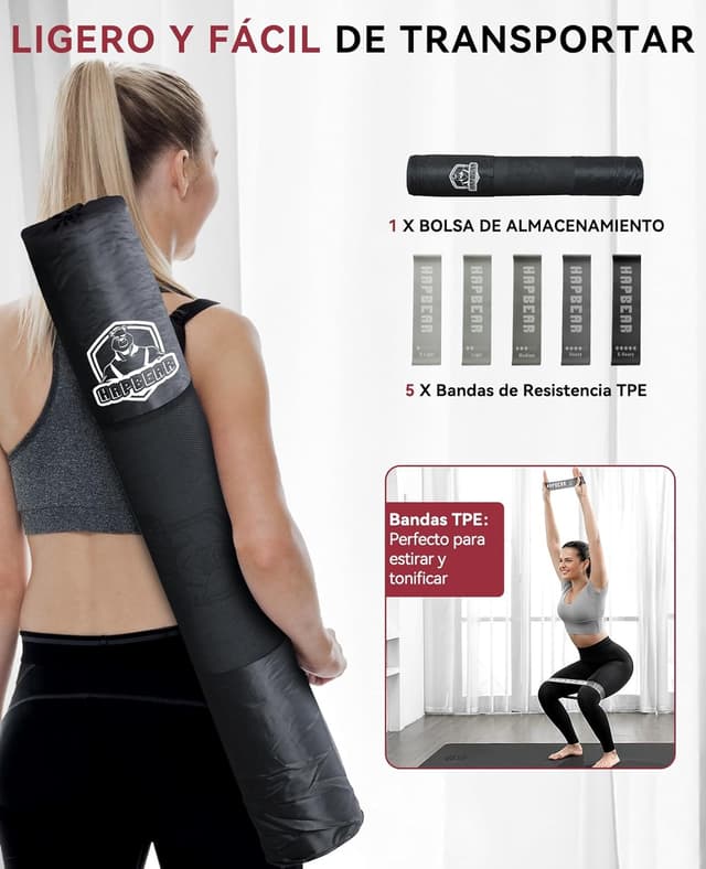 Thumbnail 6 de HAPBEAR Esterilla Yoga Grande 183x91 cm 6 mm