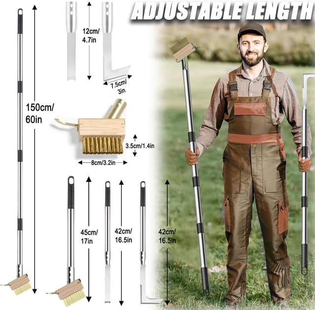 Detalle 2 de 60" Patio weed remover tool with long handle