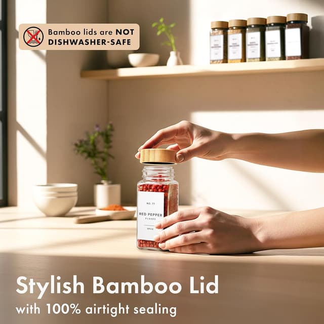 Thumbnail 4 de EDELHAUS Square Spice Jars 4oz 🧂