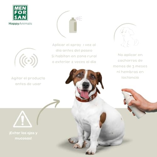 Detalle 2 de MENFORSAN Repelente Natural de Insectos con citronela para perros (500 ml)