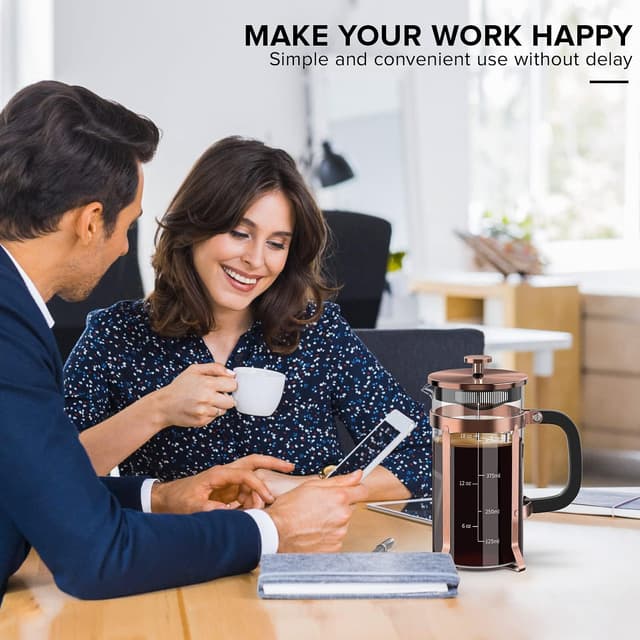 Thumbnail 4 de QUQIYSO 21 ounce French Press Coffee Maker