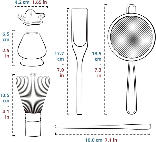 Detalle 2 de Matcha-Besen-Set TEANAGOO 6-teilig