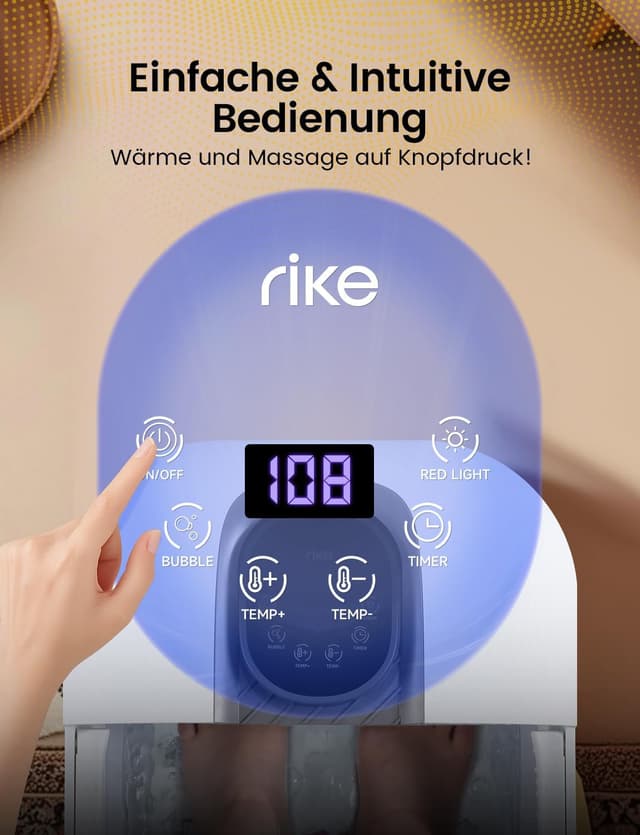Detalle 2 de RIKE Fußbad Faltbares PTC-Heizung & Massage
