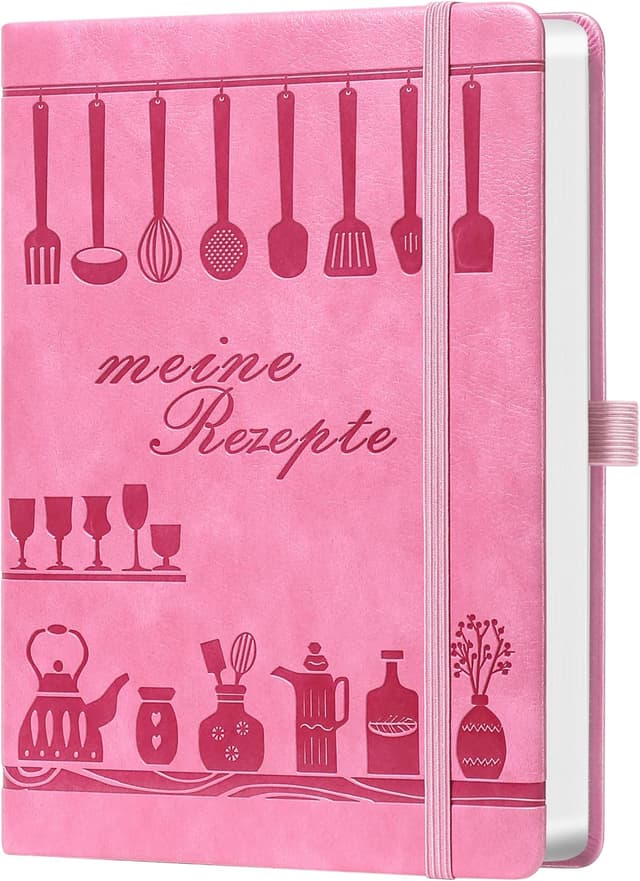 Thumbnail 6 de Rezeptbuch A5 zum Selberschreiben „Meine Lieblingsrezepte“ – DIY Koch- & Backbuch zum Ausfüllen (Seeblau)