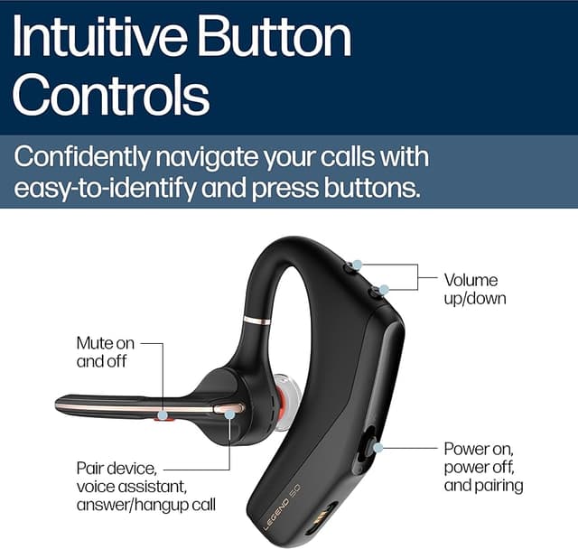 Thumbnail 6 de Poly Voyager Legend 50 UC Bluetooth headset with 4 mics