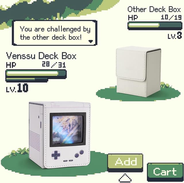 Detalle de Venssu MTG Deck Box with Commander Display (Pink) – PU Leather Magnetic Storage Case for 120 Single-Sleeved Cards