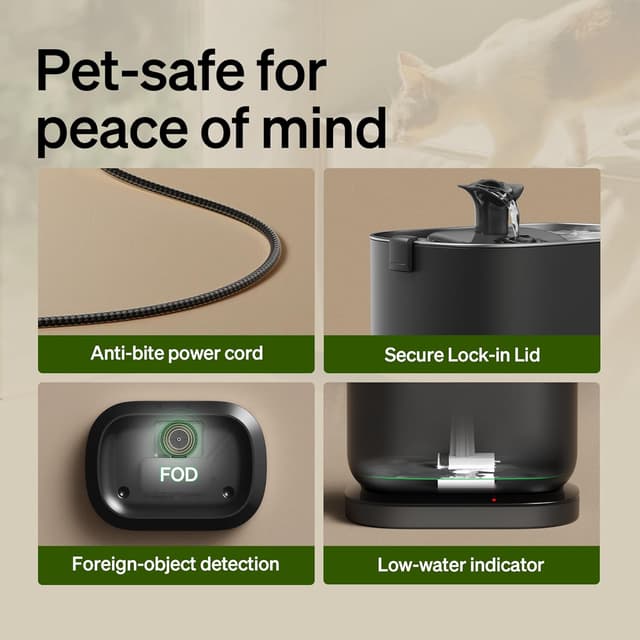 Thumbnail 6 de PETLIBRO Dockstream Wireless Cat Water Fountain (2.5L) – battery-operated with motion sensor, black