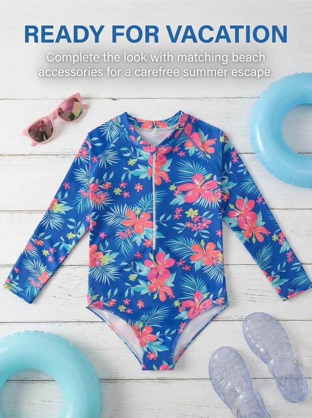 Detalle 2 de Long sleeve sun rashguard swimsuit