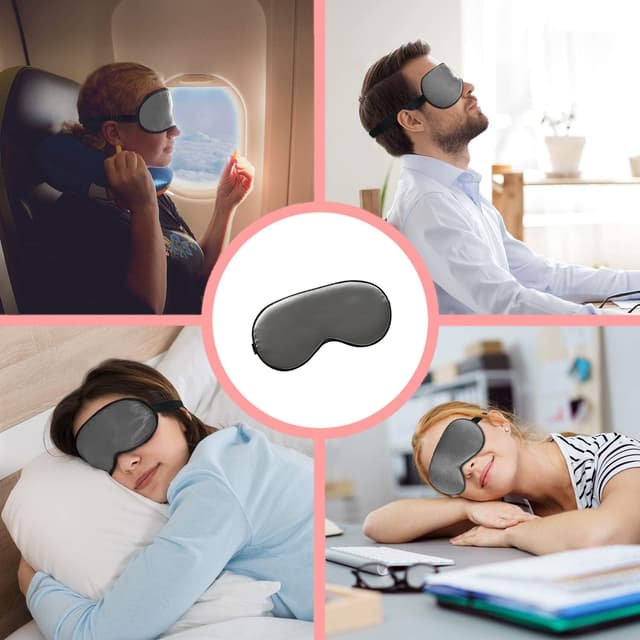 Thumbnail 6 de Super Soft Sleep Mask with Adjustable Strap (Black, Dark Blue, Dark Purple)