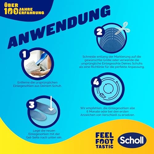 Thumbnail 5 de Scholl GelActiv Plantillas deportivas para hombre, absorción y suspensión 👟