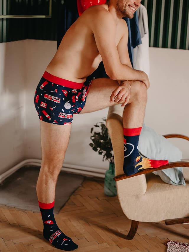 Detalle de Dedoles Socken Unisex (Damen, Herren & Kinder) – 1 Paar mit unterschiedlichen Designs links/rechts aus Baumwoll-Mix