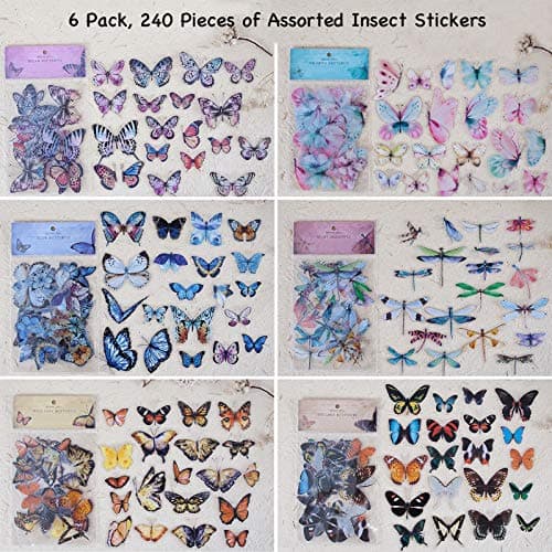 Thumbnail 2 de Knaid Butterfly Dragonfly Stickers 240 pieces 🎨