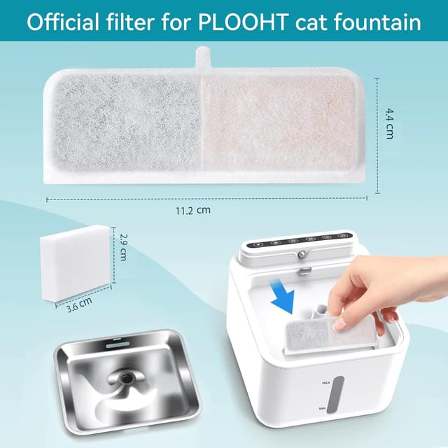 Thumbnail 3 de PLOOHT Fontaine pour Chats 10 filtres