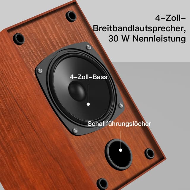 Detalle 2 de Elimavi Aktive Regallautsprecher 4" Tieftöner