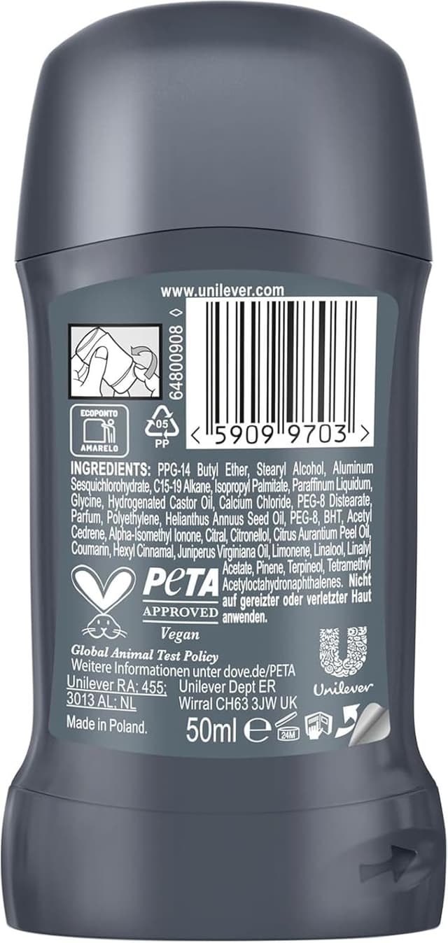 Detalle 2 de Dove Men Care deodorante stick 72 ore