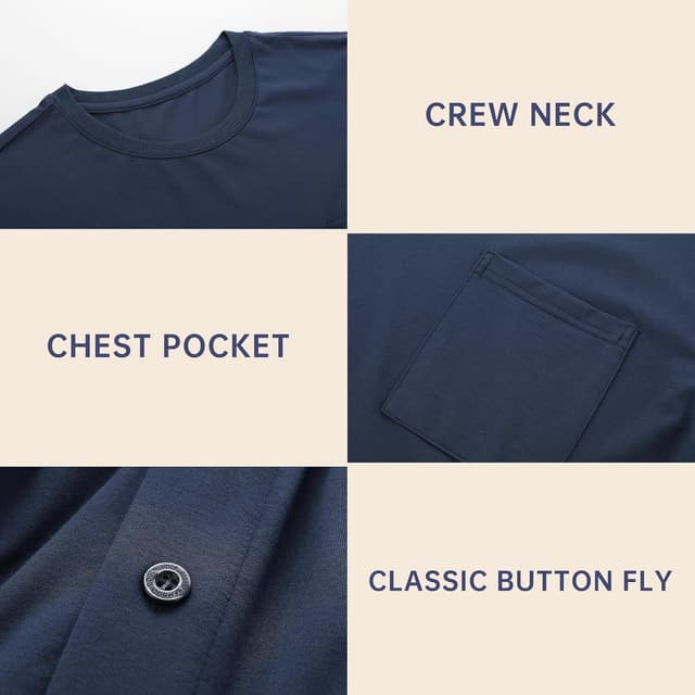 Detalle 2 de BAMBOO COOL Mens Pajama Set S-3XL