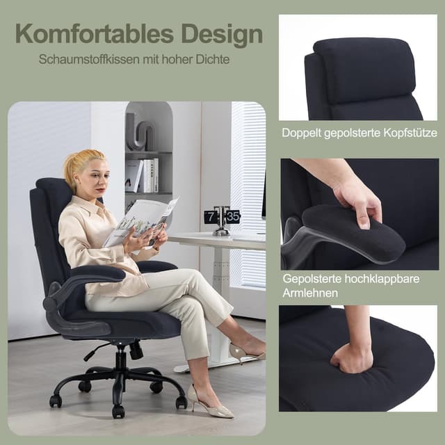 Detalle 2 de CASTLOVE Ergonomischer Bürostuhl 150 kg