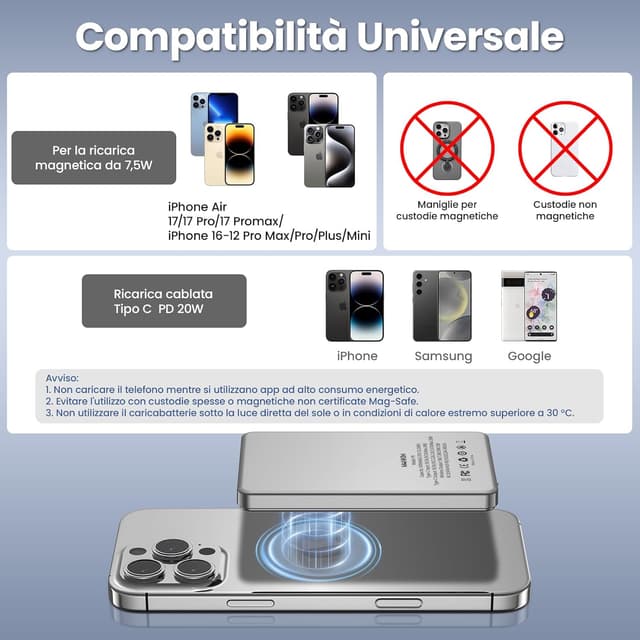 Thumbnail 2 de MANKIW Wireless PowerBank 5000mAh MagSafe