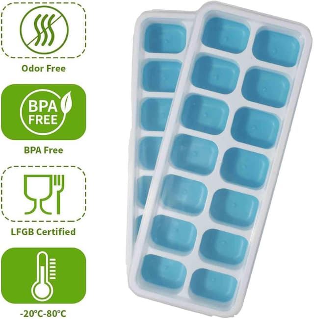 Detalle de Ice cube trays, reusable silicone 56 cubes