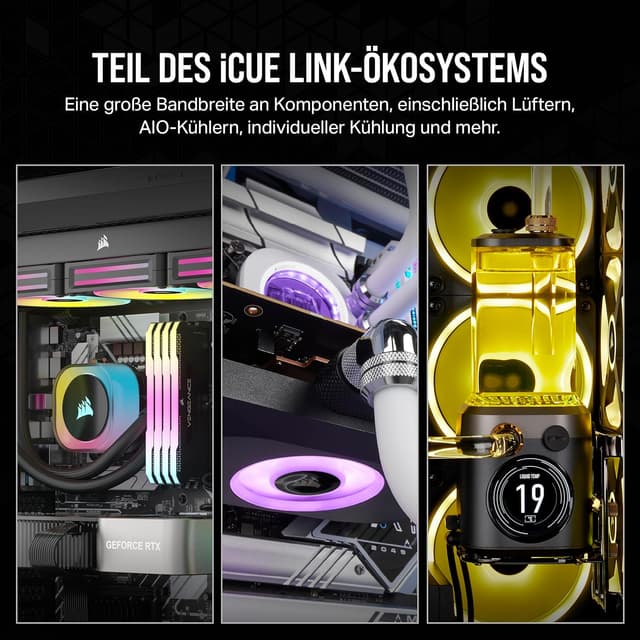 Thumbnail 6 de Corsair iCUE LINK QX140 RGB Magnetic Dome Lüfter (140 mm) – Schwarz