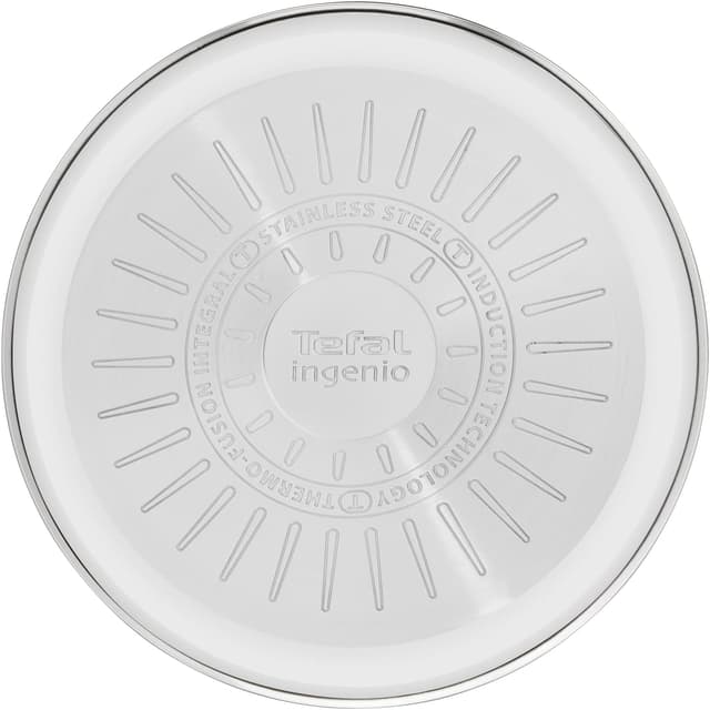Detalle de TEFAL Ingenio Lot de 3 pièces (casseroles 16/20 cm + poignée amovible), empilable, acier inoxydable – Preference L9739302